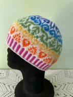 Rainbow Colors Knit Hat (1 of a Kind)