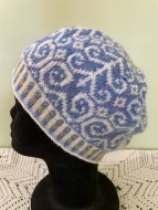 Swirl Slouch Knit Hat (1 of a Kind)