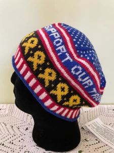 Support Our Troops Knit Hat (1 of a Kind)