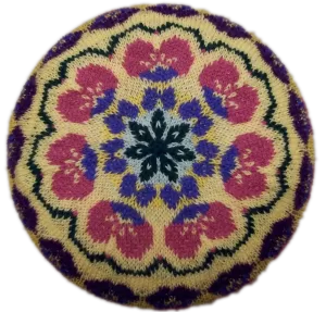 Pansy Garden Handknit Tam