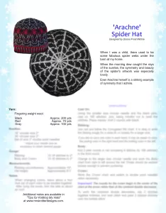 Arachne' Spider Hat Pattern