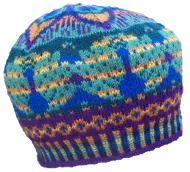 Peacock Tam Handknit Hat