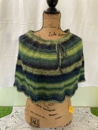 Green Drawstring Poncho